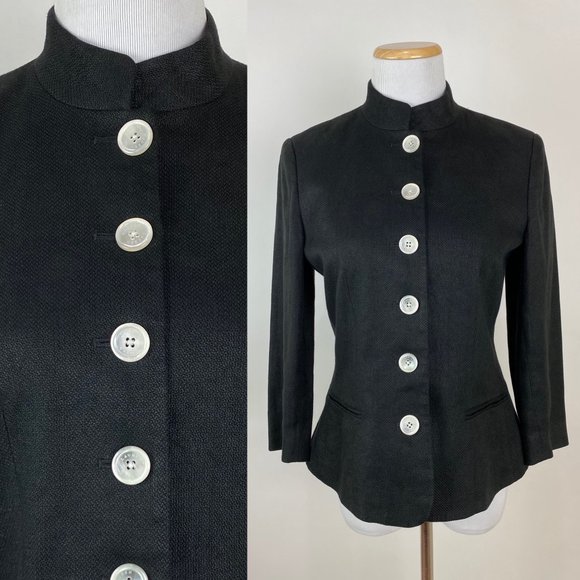 Lauren Ralph Lauren Jackets & Blazers - VTG LRL Lauren RALPH LAUREN Black Linen Blazer